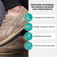 Men's orthopedic sneakers with a cushioned midsole, in beige, dark gray and green