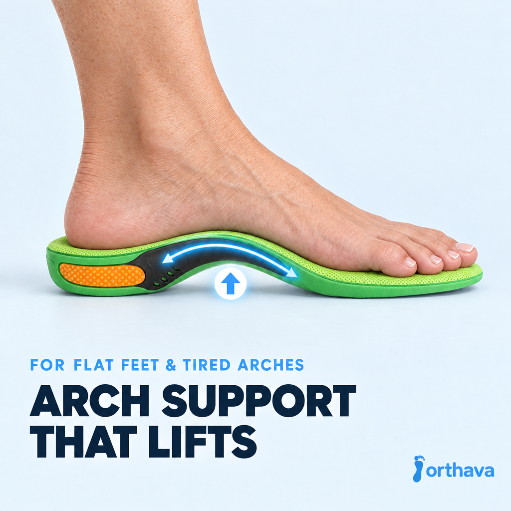 Deep arch support for all-day comfort