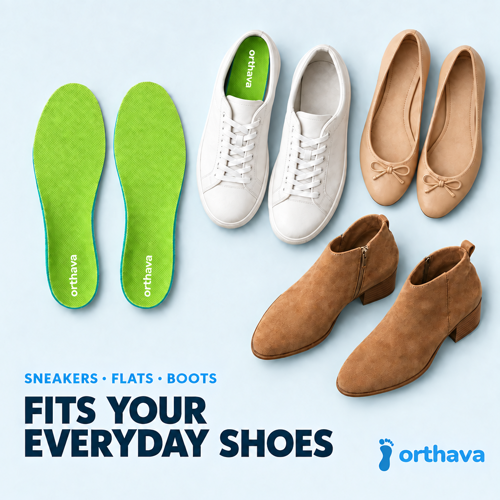 Fits sneakers, work shoes and everyday shoes