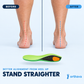 Before and after: heel alignment with the insole