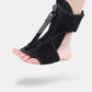 Adjustable night splint worn on the foot and calf to stretch the plantar fascia during sleep