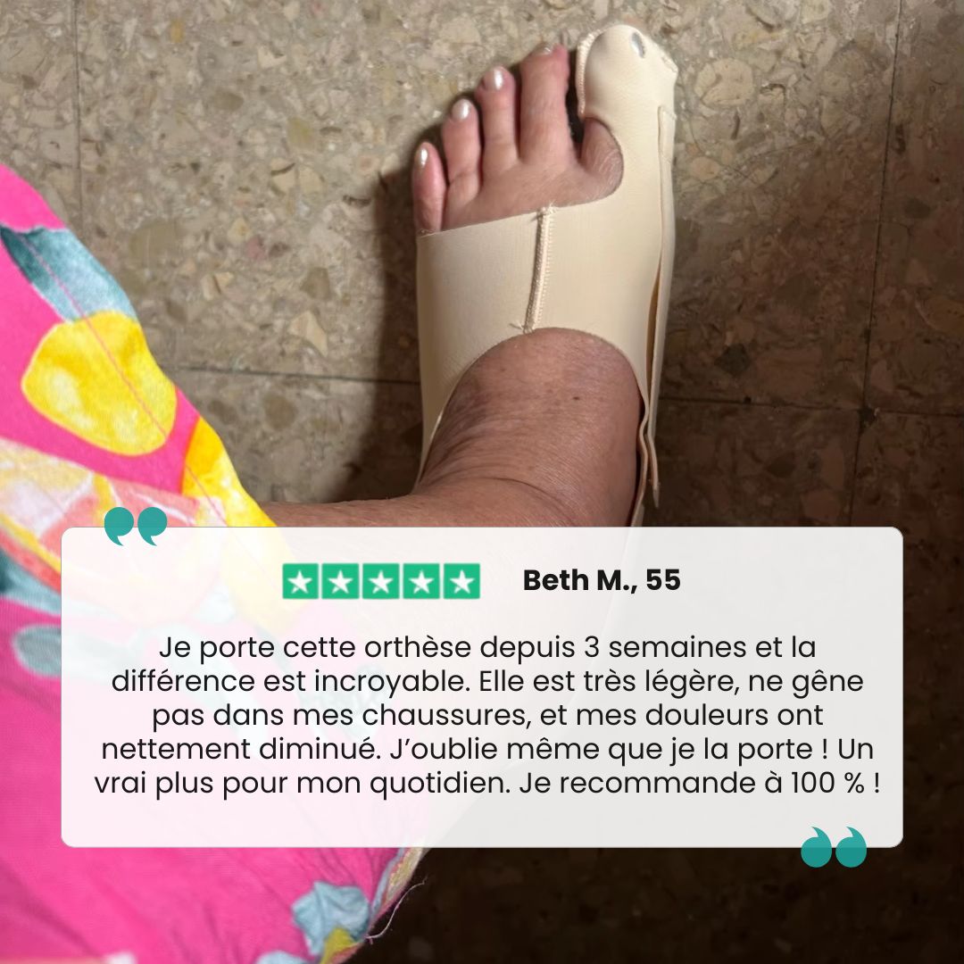 Lightweight correction sleeve worn over the bunion to realign the big toe