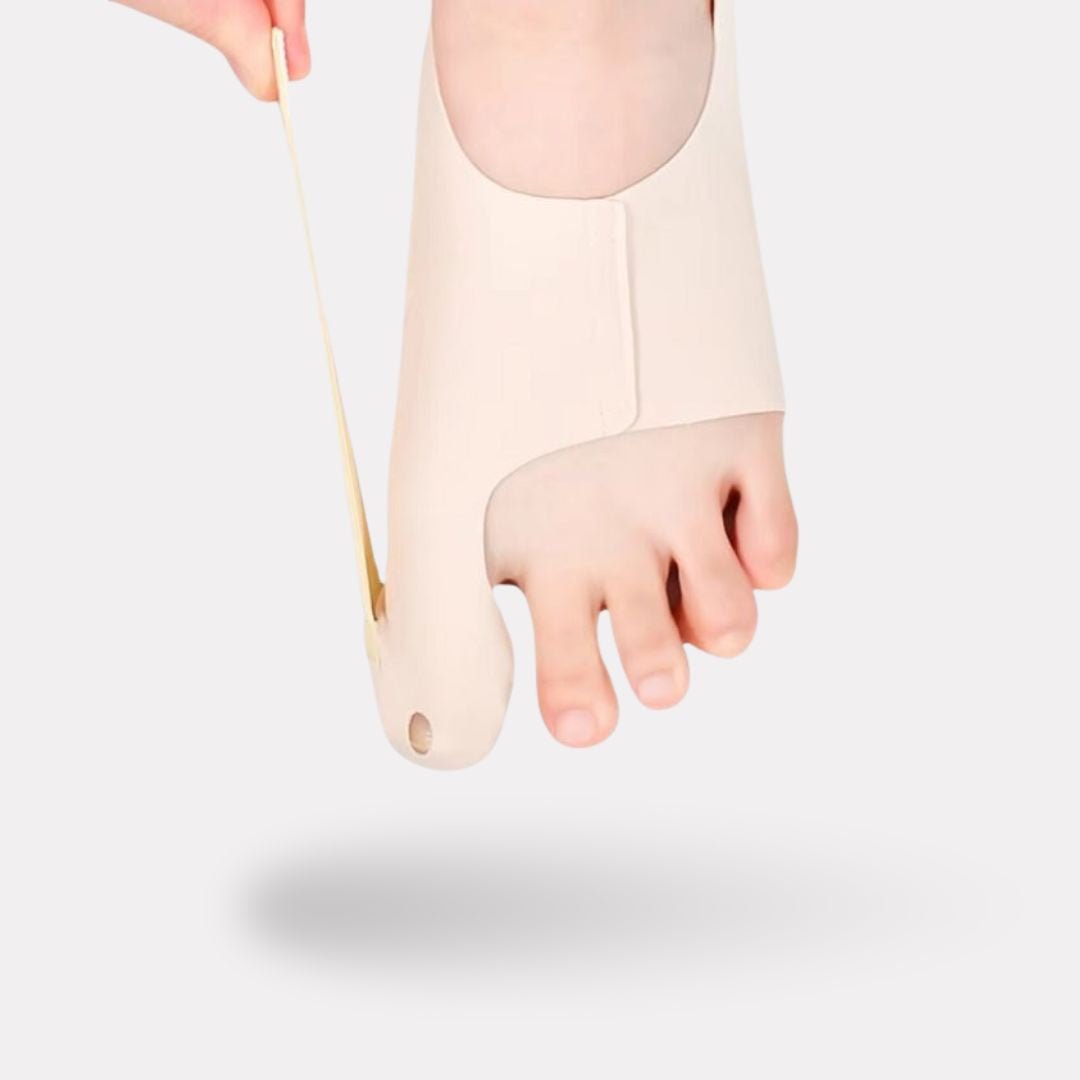 Ultra-thin bunion correction sock worn under the big toe joint inside any shoe