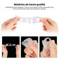 Toe straightener slipped under the claw toes to hold them flat