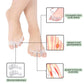 Toe straightener slipped under the claw toes to hold them flat
