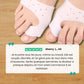 Soft discreet bunion corrector worn over the big toe joint inside a shoe