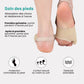 Small silicone sleeve slipped over the little toe to cushion rubbing