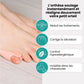 Soft silicone sleeve slipped over the little toe to cushion rubbing