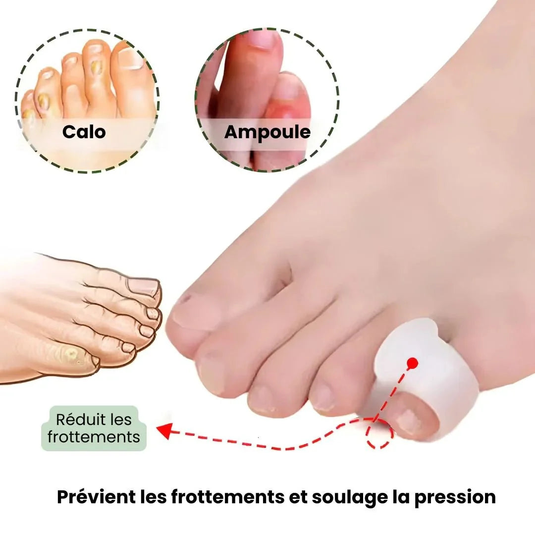 Adjustable claw toe corrector that straightens the curled toe inside the shoe