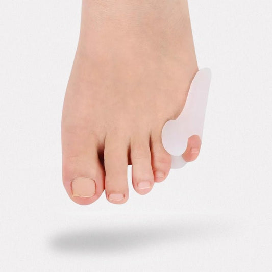 Small soft sleeve slipped over the little toe to cushion a tailor's bunion