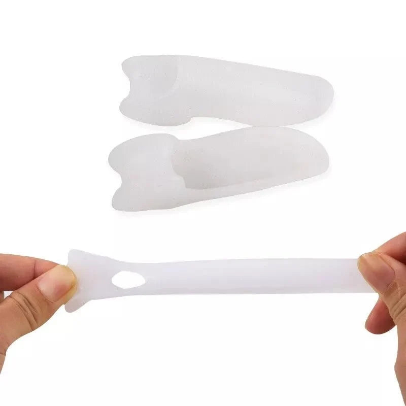 Small soft sleeve slipped over the little toe to cushion a tailor's bunion