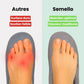 Gray orthopedic slippers with an open toe and a non-slip textured sole