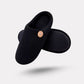 Gray orthopedic slippers with an open toe and a non-slip textured sole