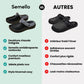 Clog-style winter slippers with a lined interior, in black, pink, blue, white and orange