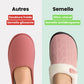 Pink orthopedic winter slippers with a closed back and contoured arch support