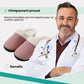 Pink orthopedic winter slippers with a closed back and contoured arch support