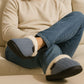 Pink orthopedic winter slippers with a closed back and contoured arch support