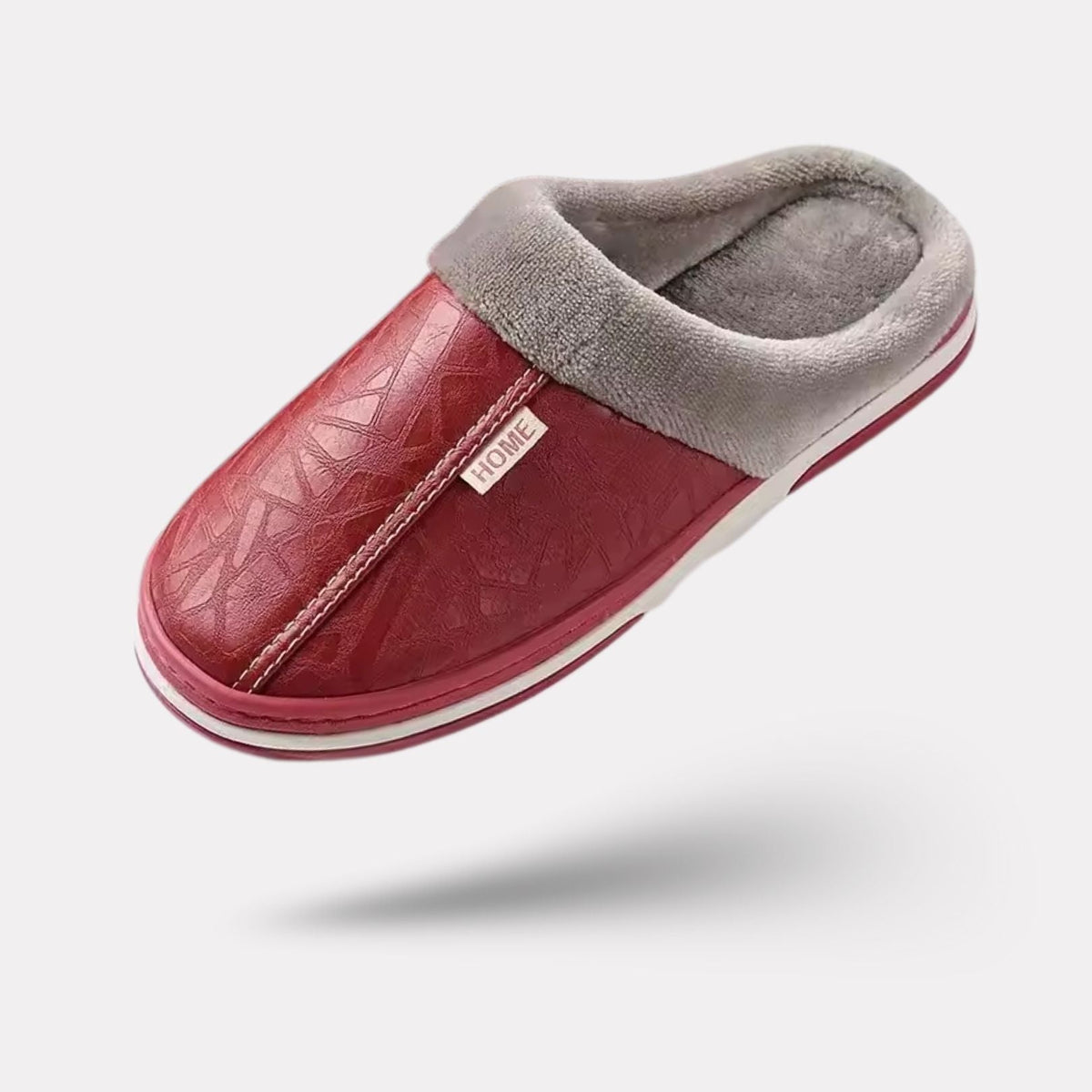 Leather orthopedic slippers with an open back, in blue, black, pink, caramel and red