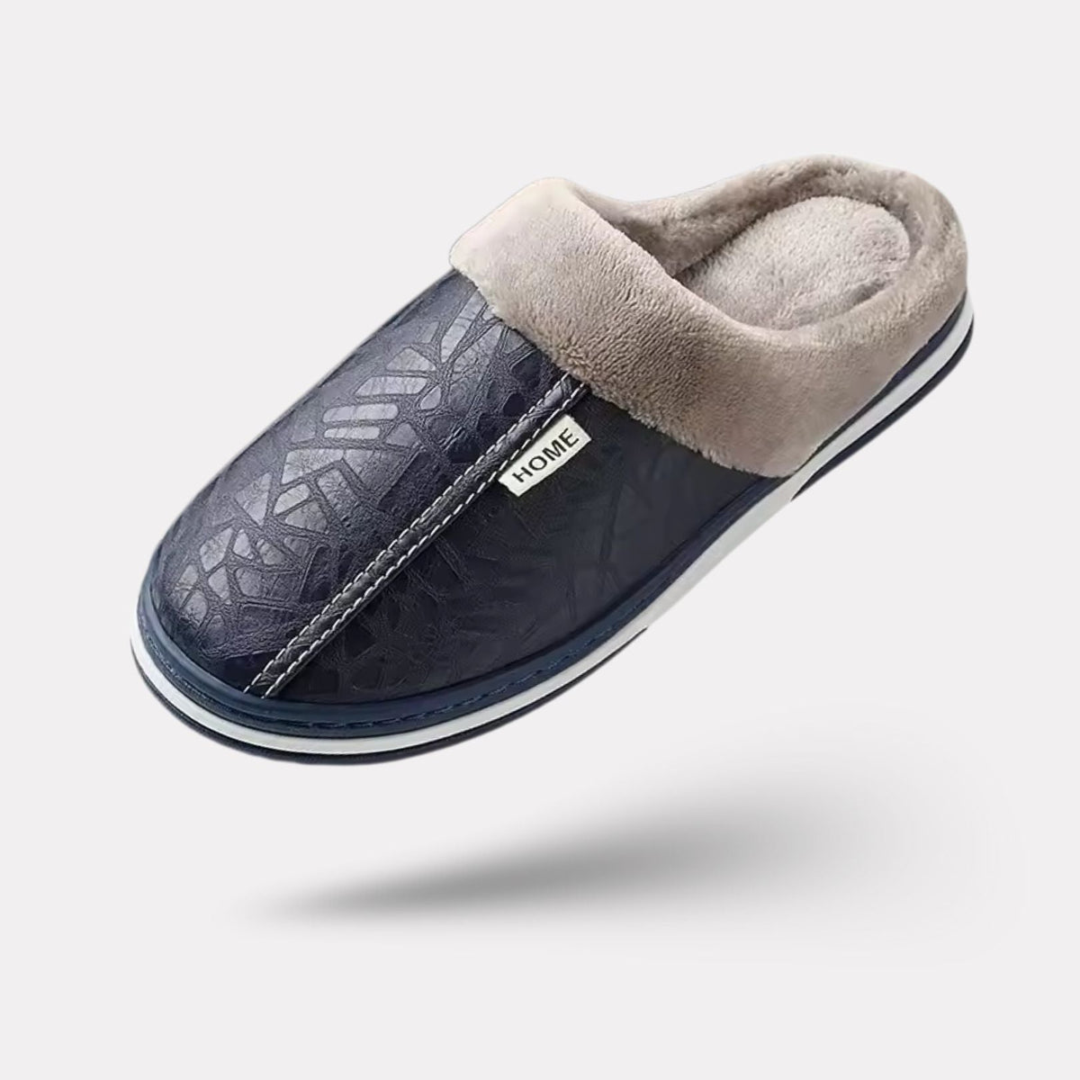 Leather orthopedic slippers with an open back, in blue, black, pink, caramel and red