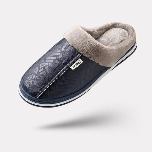 Leather orthopedic slippers with an open back, in blue, black, pink, caramel and red