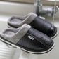 Leather orthopedic slippers with an open back, in blue, black, pink, caramel and red