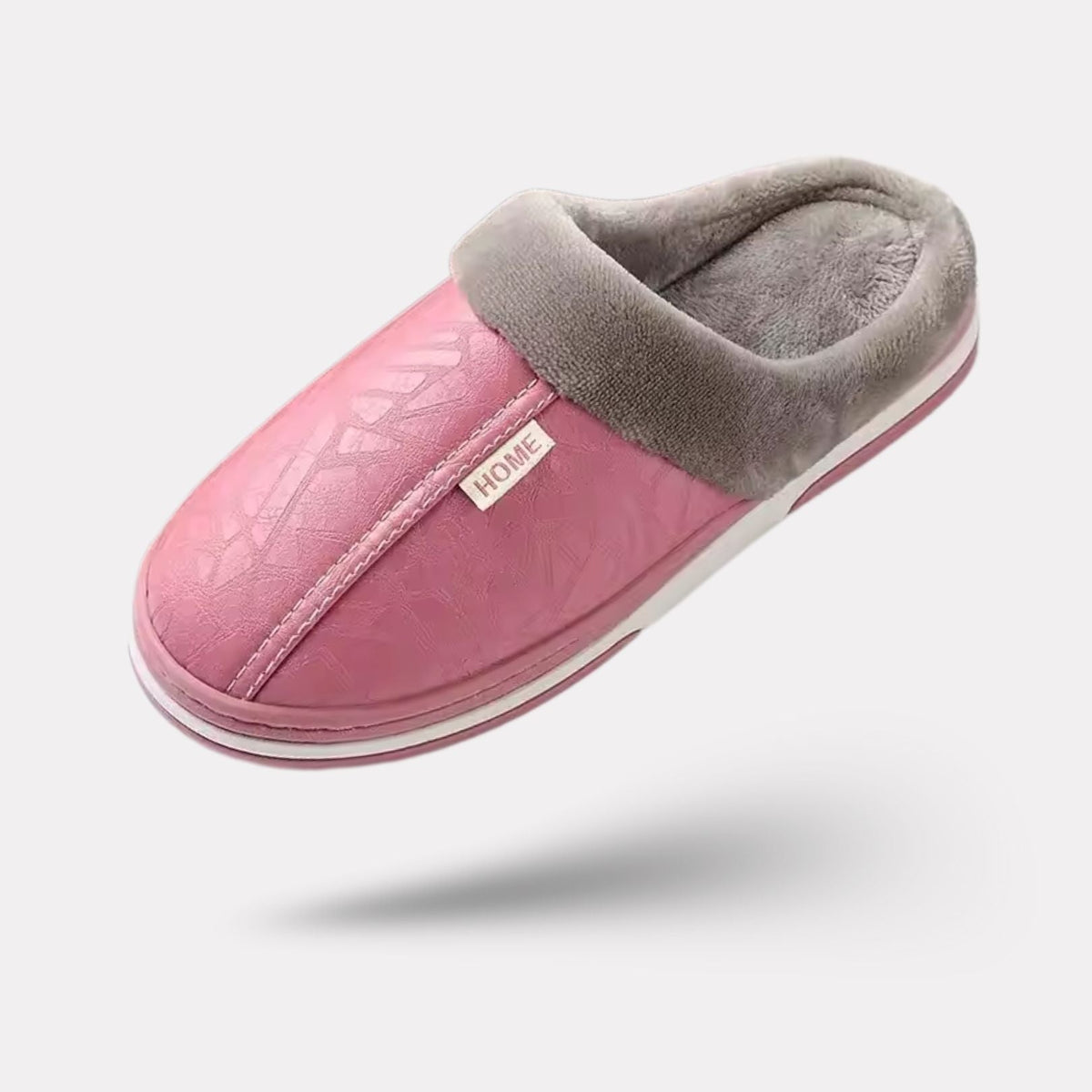 Leather orthopedic slippers with an open back, in blue, black, pink, caramel and red