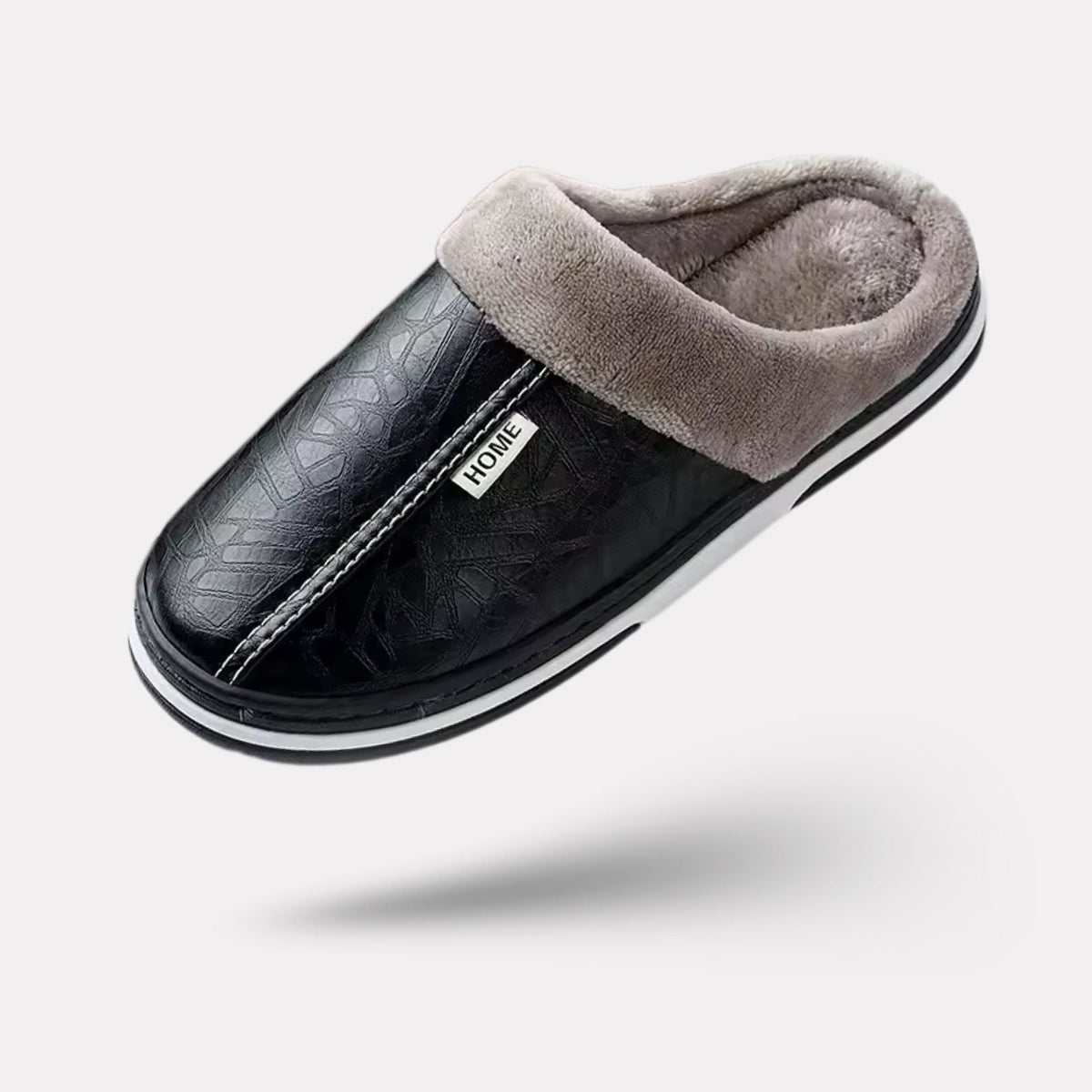 Leather orthopedic slippers with an open back, in blue, black, pink, caramel and red