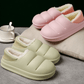 Waterproof orthopedic slippers with a molded one-piece sole, in light green, black, blue and pink