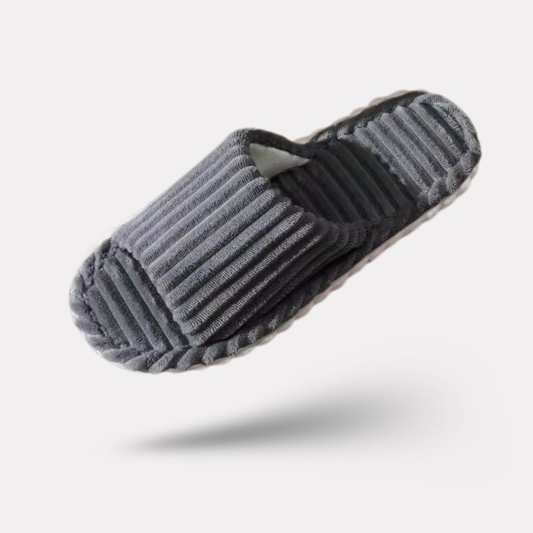 Closed indoor slippers with non-slip soles, in gray, black, coffee, beige and white