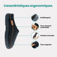 Men's warm slippers with a soft lining and closed heel, in black, gray and khaki