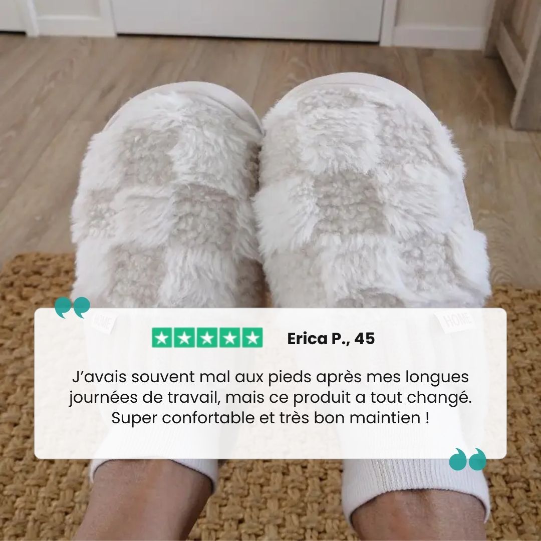 Matching pair of memory foam slippers with an open toe and a thick cushioned sole