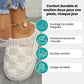 Matching pair of memory foam slippers with an open toe and a thick cushioned sole