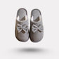 Warm soft-lined winter house slippers in beige, pink, gray and black