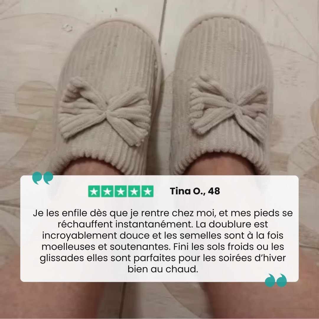 Warm soft-lined winter house slippers in beige, pink, gray and black