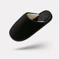 Men's winter slippers with a warm lining and non-slip sole, in gray and black