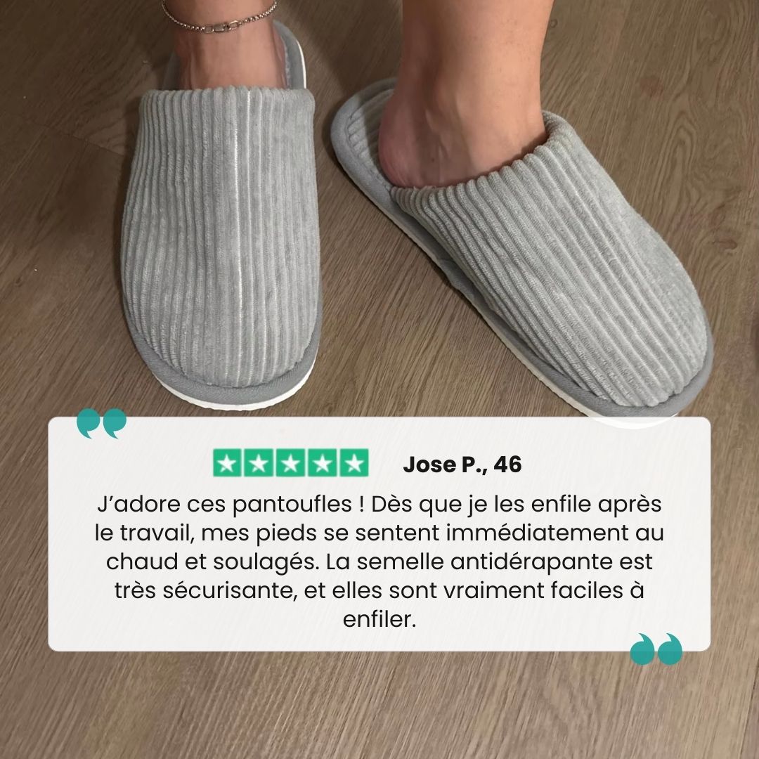 Men's winter slippers with a warm lining and non-slip sole, in gray and black