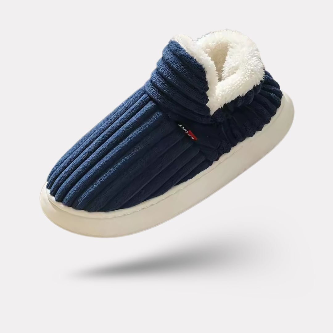 Ultra-soft winter slippers with a plush lining and a contoured supportive footbed