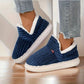 Ultra-soft winter slippers with a plush lining and a contoured supportive footbed