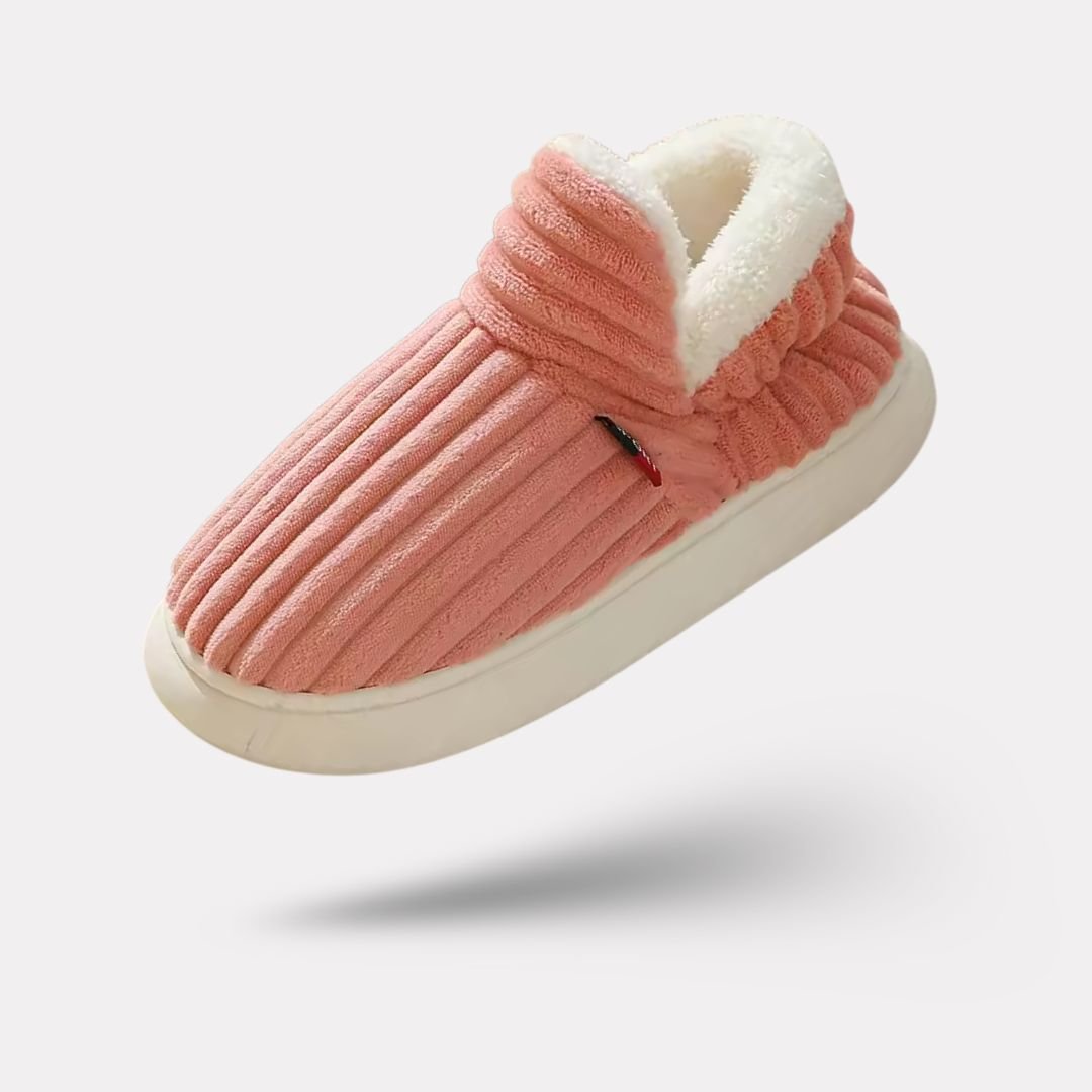Ultra-soft winter slippers with a plush lining and a contoured supportive footbed