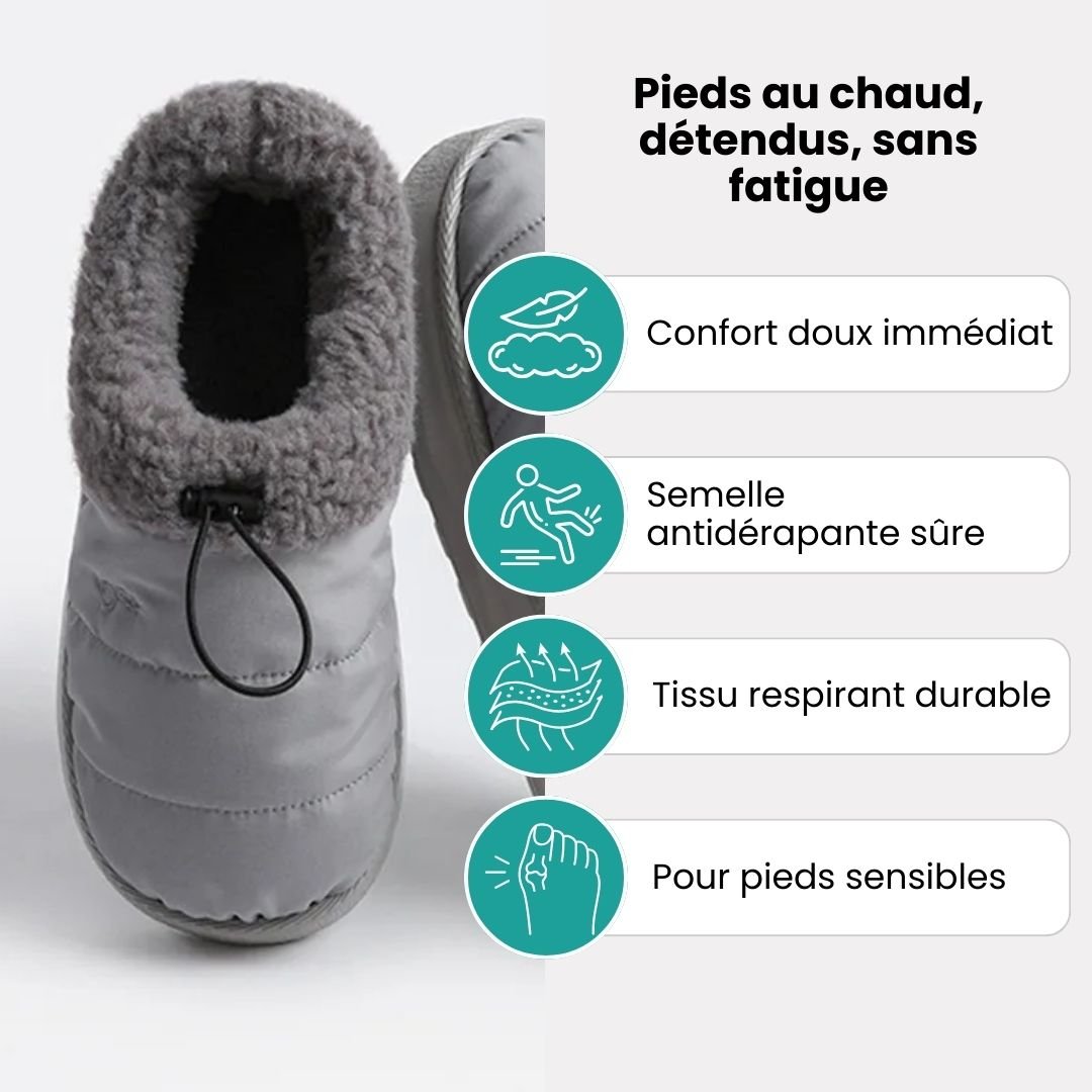 Fluffy cotton slippers with a soft plush lining, in khaki, pink, gray and caramel