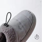 Fluffy cotton slippers with a soft plush lining, in khaki, pink, gray and caramel