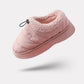 Fluffy cotton slippers with a soft plush lining, in khaki, pink, gray and caramel