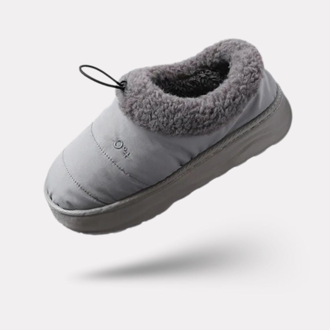 Fluffy cotton slippers with a soft plush lining, in khaki, pink, gray and caramel