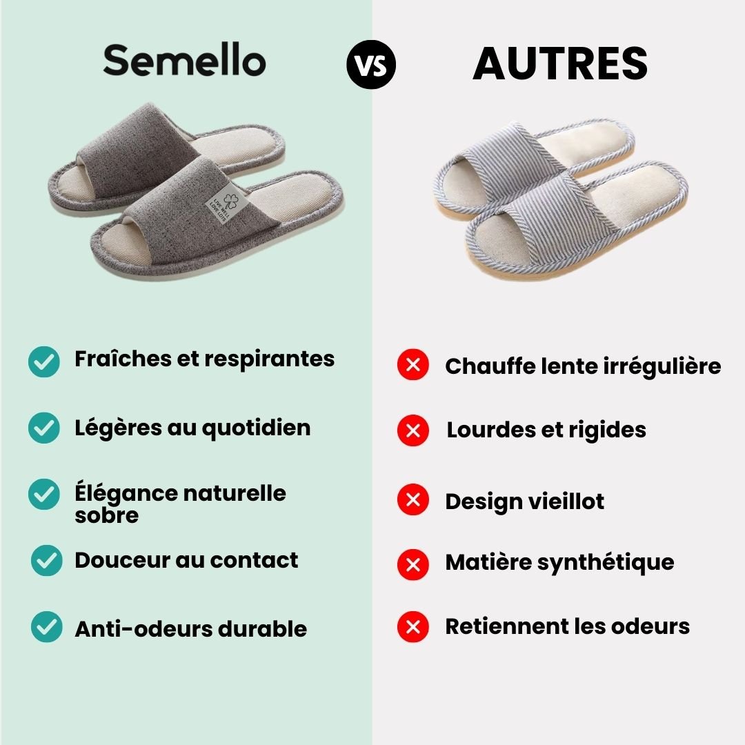 Breathable linen slippers with an open back, in gray, caramel, light gray and orange
