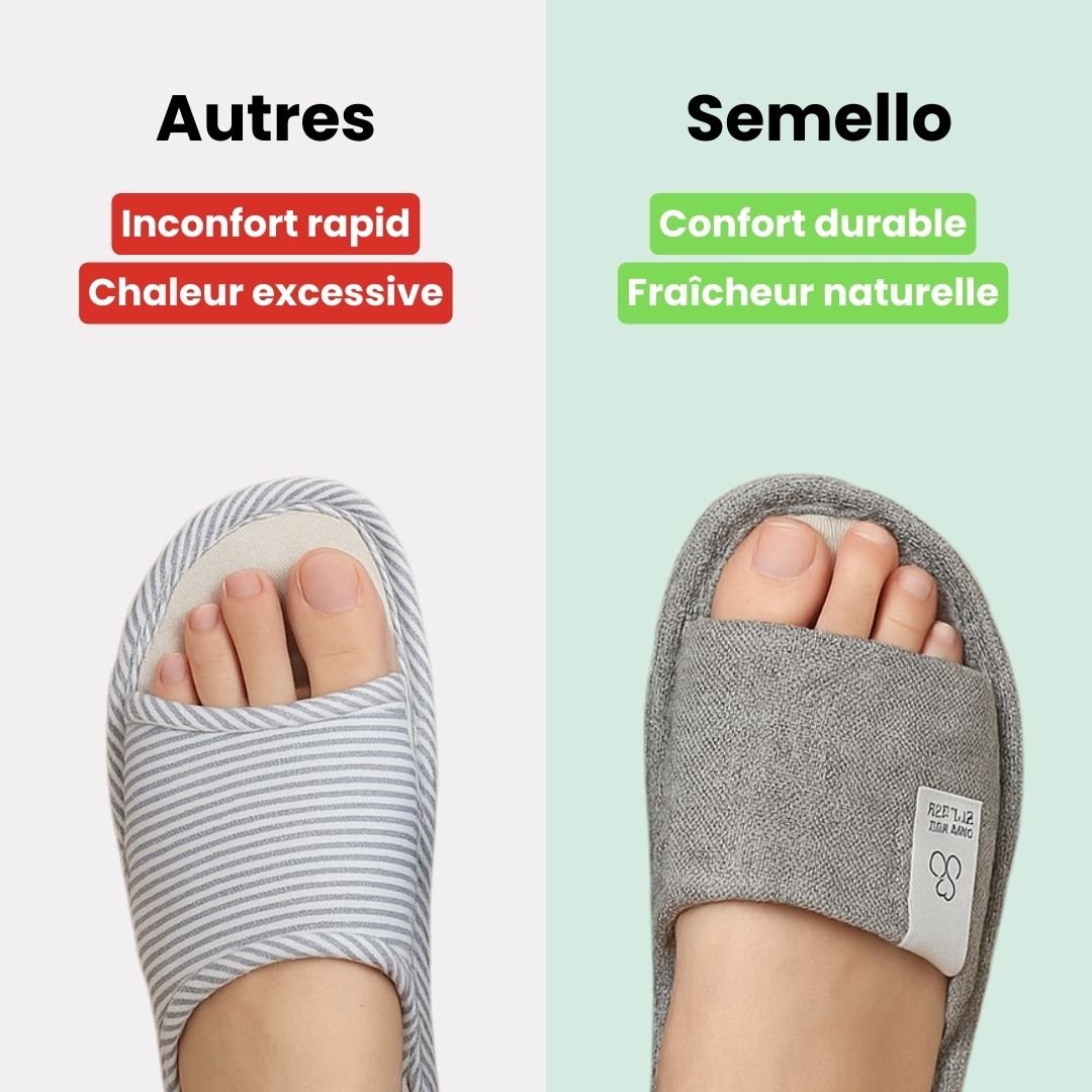 Breathable linen slippers with an open back, in gray, caramel, light gray and orange