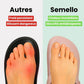Women's fur-lined slippers in pink, black and white with a closed round toe