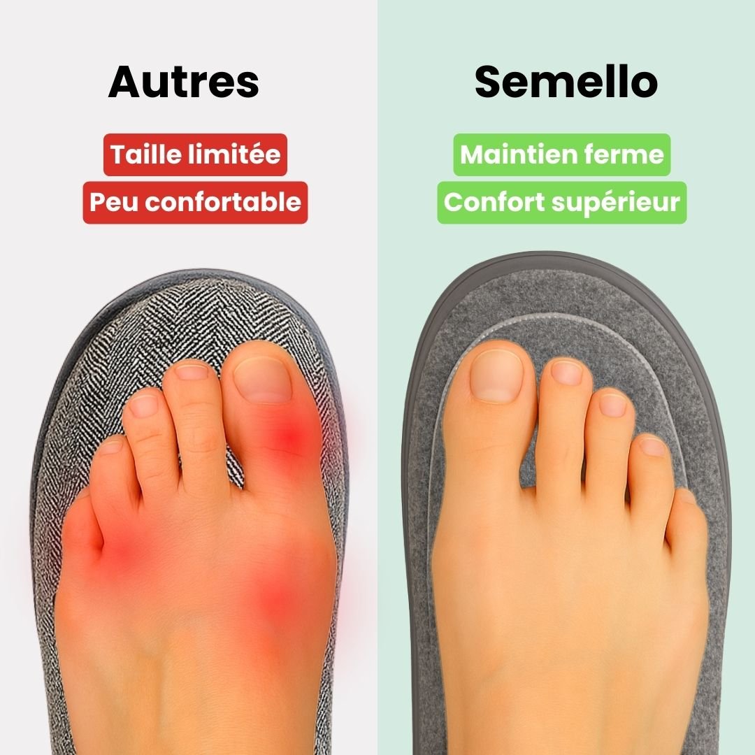 Gray extra-large memory foam slippers with a wide opening and a thick cushioned sole