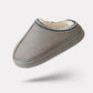 Plush lined orthopedic slippers for cold months, in caramel, khaki, gray and black