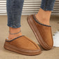 Plush lined orthopedic slippers for cold months, in caramel, khaki, gray and black