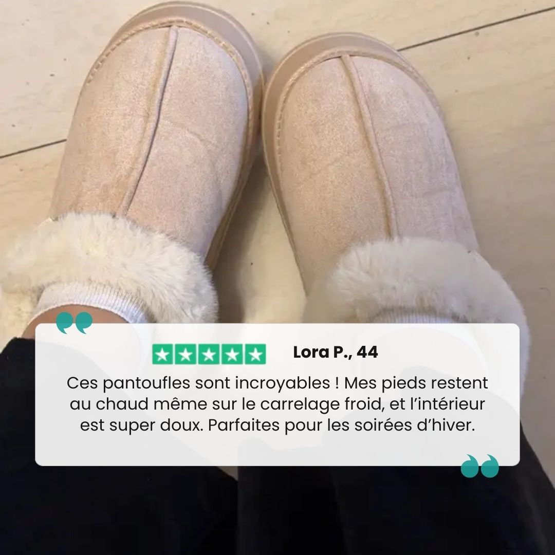 Plush winter slippers with a closed back and orthopedic footbed, in khaki, caramel, gray and pink
